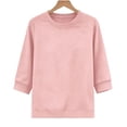 thumbnail image 4 of DHFJKG 3/4 Sleeve Sweatshirt For Women Casual Fall Crew Neck Sweatshirts Loose Pullover Basic Tops, 4 of 4