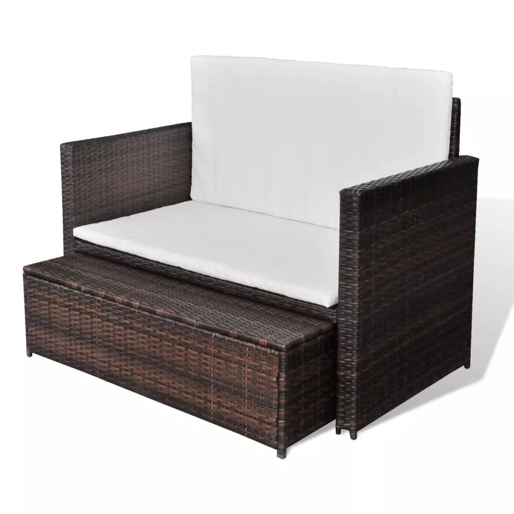 Clearance Wicker Sectional Sofa Set, Patio Furniture Garden Couch