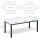 thumbnail image 3 of Yeshouse Mesa de comedor industrial, mesa de cocina larga con esquinas biseladas y patas de metal resistentes para comedor, cocina, sala de estar, fácil montaje, 3 of 7
