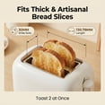 thumbnail image 4 of Asoricing 2-Slice Toaster,6 Shade Settings,Removable Crumb Tray,White Easy for Breakfast, 4 of 9