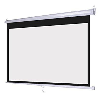screen projector mount pull down manual sizes screens aspect ratio multiple