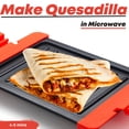 thumbnail image 4 of Microwave Sandwich Maker | Grill Cheese Crisper Toaster Cookware Panini Press Cooking Fast And Dishwasher Safe Orange, 4 of 7