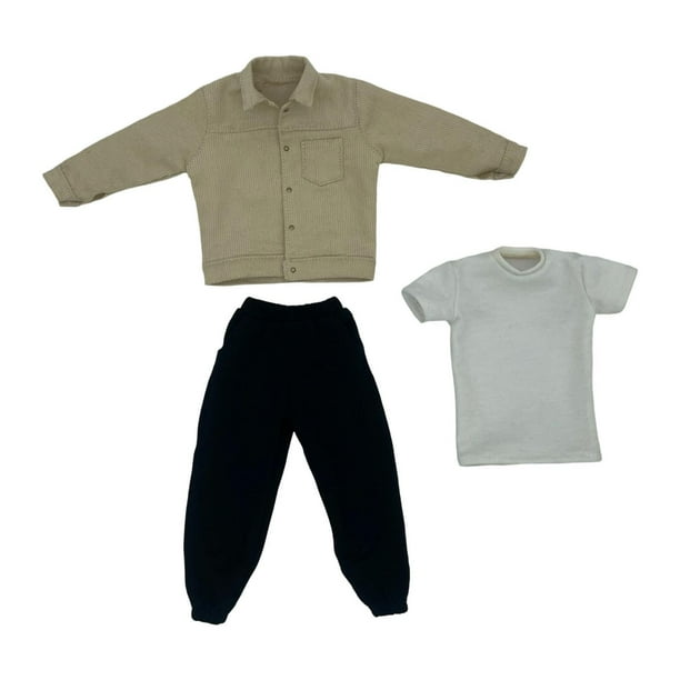 Ropa para figuras de acción a escala 1/6, disfraz de muñeca, trajes, ropa en miniatura para vestir, pantalones para muñecas masculinas de 12 pulgadas, Caqui