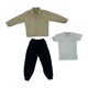 thumbnail image 1 of Ropa para figuras de acción a escala 1/6, disfraz de muñeca, trajes, ropa en miniatura para vestir, pantalones para muñecas masculinas de 12 pulgadas, Caqui, 1 of 8