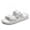 White, variant on Men's Women's EVA Flat Sandals Adjustable Double Buckle Rubber Slide Sandals