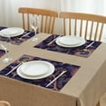 thumbnail image 3 of Artistic Paisley Placemats Set of 4, Flax Linen Table Mats with Heat Resistant Wrinkle Free Finish and Colorful Vintage Bohemian Floral Mandala Designs, 3 of 6