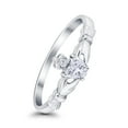 thumbnail image 2 of Claddagh Heart Promise Ring CZ 925 Sterling Silver Size 2, 2 of 7