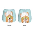 thumbnail image 3 of Gukieu Corgi With Towel Ans Slice Cucumber Print Women's Sports Shorts with Drawstring Elastic Waistband for Running, Yoga, Fitness-Medium, 3 of 7