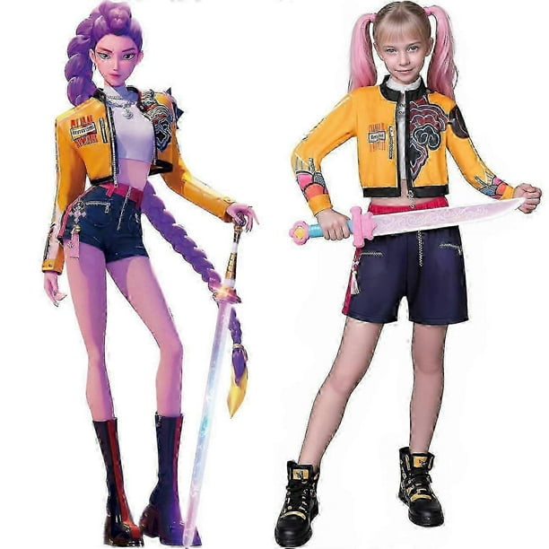 Kpop Demon Hunters Cosplay Rumi Costume Fancy Dress Outfits Halloween Carnival Costume _b