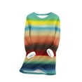 thumbnail image 2 of Tejiojio Women Clothes Women's Winter Leisure Temperament Fashion Plush Warm Underwear Ethnic Wind Flower Long Sleeve Round Neck Top, 2 of 3