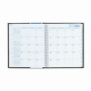 DAYMINDER Premi re Large Desk Monthly Planner, 6-7/8 x 8-3/4, Black, 2014