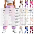 thumbnail image 3 of Inleife Women's Color Block Patchwork Jogger Sweatpants, High Waist Drawstring Cuffed Ankle Casual Long Pants with Side Pockets for Winter, 3 of 6