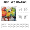 thumbnail image 6 of COMIO  Funny Parrots Throw Pillow Covers Watercolor Tropical Nature Cute Birds Wildlife African Animals Pillowcase Lumbar Pillowcases for Outdoor Sofa Couch  2Pcs, 6 of 6