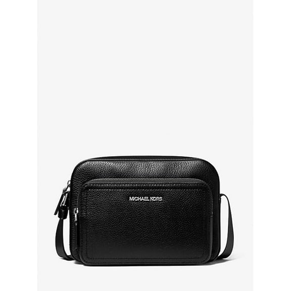 Michael Kors Cooper Pebbled Leather Utility Crossbody Bag - 37F4LCOC6L - BLACK