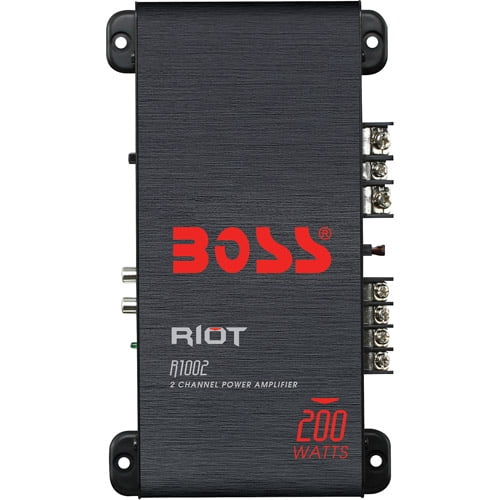 BOSS AUDIO R1002 Riot 200-Watt Full Range Class A/B 2-8 Ohm Stable 2 Channel