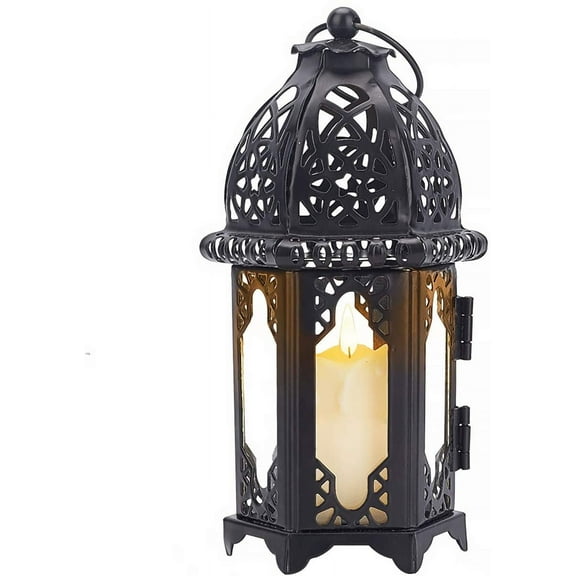Decorative Lanterns 7.4 inch Vintage Hanging Lantern Metal Candle Holder DIY