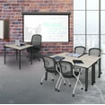 thumbnail image 2 of Regency Kee 36 in. Medium Square Breakroom Table- Maple Top, Black Folding Legs, 2 of 7