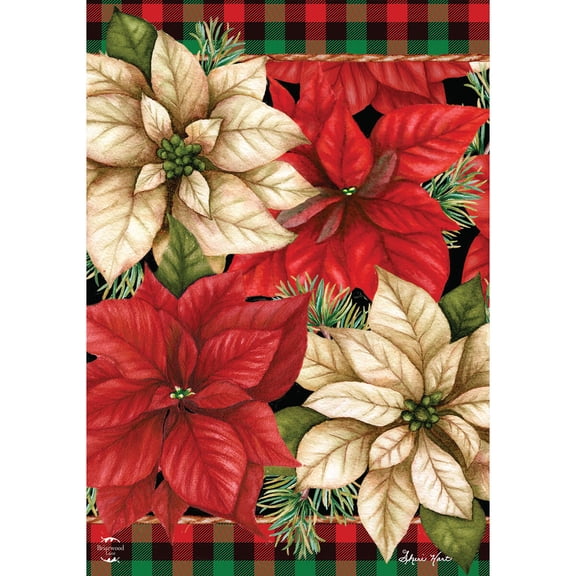 Briarwood Lane Garden Flag 12x18 For Outdoor Christmas Poinsettia For Christmas Garden Flag Flags For Outside