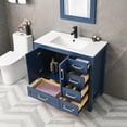 thumbnail image 4 of Eclife 36" Blue Bathroom Vanity Set with Ceramic Sink, Water Saving Faucet, 4 of 10