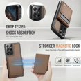 thumbnail image 5 of For Samsung Galaxy S21 Ultra 5G Leather Back Cover Compatible with MagSafe JEEHOOD J06 Phone Case wi, 5 of 5