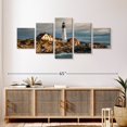 thumbnail image 3 of Elephant Stock Portland Head Lighthouse In Maine At Sunrise Wall Art - Horizontal Multi Panel - Living Room Wall Decor - Nautical Multi Panel - Blue And Beige Decor By Scott Stulberg - 55" X 24", 3 of 8