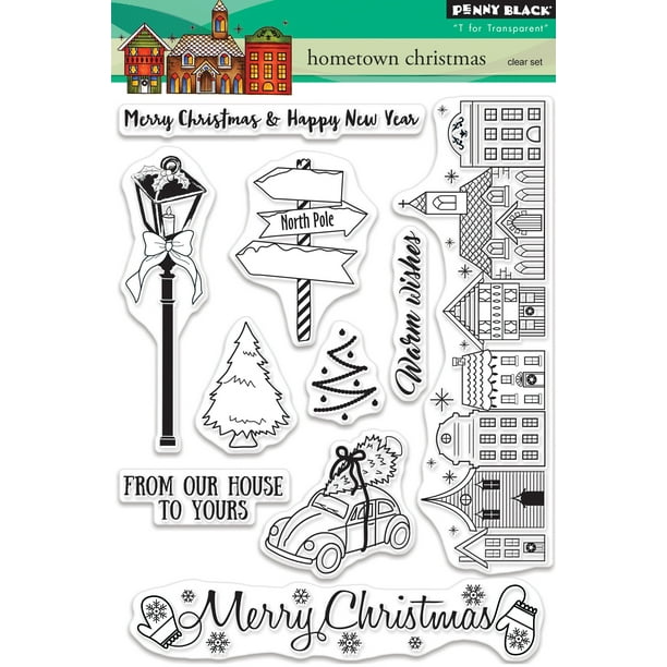 Penny Black Clear Stamps-Hometown Christmas