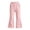 Pink, variant on CPNG Girls Flare Sweatpants Solid Color Elastic High Waist Wide Leg Bell Bottoms Sweat Pants Loose Casual Baggy Flare Pants