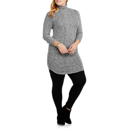 Juniors' Plus Turtle Neck Dress