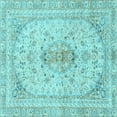 thumbnail image 1 of Ahgly Company Indoor Square Abstract Light Blue Modern Area Rugs, 6' Square, 1 of 4
