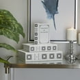 thumbnail image 2 of DecMode Faux Book Light Gray Faux Leather Decorative Box, 3 Count, 2 of 9