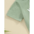 thumbnail image 5 of Bagilaanoe 2pcs Toddler Baby Boy Easter Outfits Shorts Set Short Sleeve Letter Print T Shirt Tops + Shorts 6M 12M 18M 24M 3T Kids Casual Summer Clothes, 5 of 8