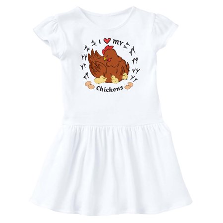 

Inktastic I Heart My Chickens Gift Baby Girl Dress