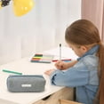 thumbnail image 2 of Retro Corduroy Solid Color Pencil Case Large Capacity Student Stationery Storage Bag Clutch Bag, 2 of 7