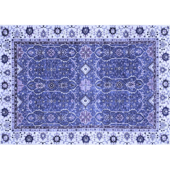 Ahgly Company Indoor Rectangle Oriental Blue Traditional Area Rugs, 2' x 5'