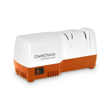 Chef's Choice 2-Stage Electric  Sharpener, White/Orange, D202