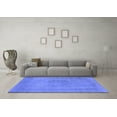 thumbnail image 3 of Ahgly Company Machine Washable Indoor Square Oriental Blue Industrial Area Rugs, 6' Square, 3 of 4