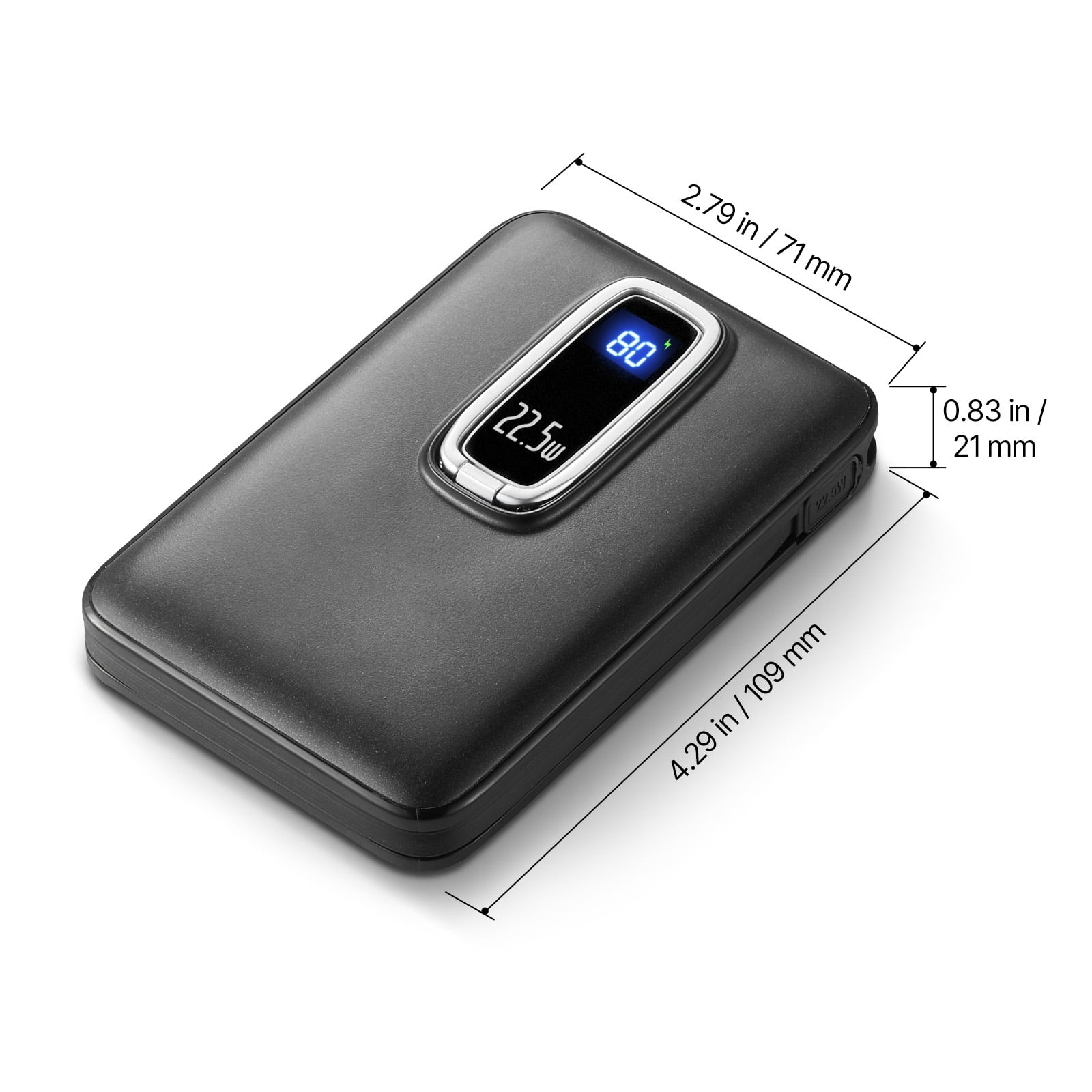 KFFKFF Magnetic Power Bank, 10000 mAh Portable Charger with Wireless Compatibility, Smart LED Display, Foldable Stand, and Fast Charging for iPhone16/15/14/13/12 Series, Samsung, Huawei