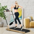 thumbnail image 2 of Costway Up To 7.5MPH 2.25HP 2-in-1 Folding Under Desk Treadmill W/Remote Control  Speaker  APP, Single Display Screen Gold, 2 of 9