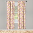 thumbnail image 3 of Ambesonne Autumn Curtains, Warm Colored Fall Leaves, Pair of 28"x95", Orange and Vermilion, 3 of 5