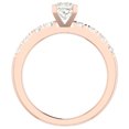 thumbnail image 4 of Diamond Engagement Rings For Women GIA Certified Princess Solitaire Diamond Ring 14K Rose Gold 1.00 Carat (K,I2), 4 of 7