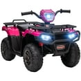 thumbnail image 3 of Aosom 12V Kids ATV Battery-Operated, Kids 4 Wheeler, Ages 3-5, Pink, 3 of 10