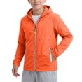 thumbnail image 2 of ATOGUTA Boys Windbreaker Jackets Zip up Thin Casual Hooded Coats Kids Sport Casual Windproof Outwear Size 3T-12, Orange, 2 of 8