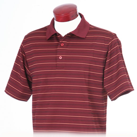 Monterey Club Men's Carnaby Stripe Texture Golf Polo Shirt #1405