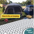 thumbnail image 3 of BalajeesUSA Outdoor Rugs, 9 by 18 Feet, Grey, Reversible Recycled Plastic Straw Outdoor Patio Rugs Clearance Waterproof Large RV Camper Rug 7070, 3 of 8