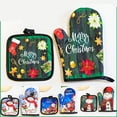 thumbnail image 2 of Merry Christmas Decorations Christmas Gloves Oven Mitts Set for Home Decor Xmas Ornaments Navidad New Year Decor Kitchen Supply, 2 of 4