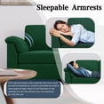 thumbnail image 4 of Walsunny 69" Convertible Sectional Sofa Couch with Storage Ottoman,L Shaped Sofa with Removable Pillows & Linen Fabric, Modern 3-Seat Couch with Reversible Storage Chaise,Green, 4 of 8