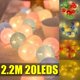 thumbnail image 2 of Guirnalda de luces Led para decoración de jardín, Bola de algodón de 20LEDs, decoración navideña para exteriores, vacaciones, boda, fiesta de navidad, 2 of 4