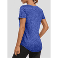 thumbnail image 2 of Rosvigor Womens Workout Tops V Neck Tee Shirts Quick Dry Athletic Shirts Women Loose Gym Running Tops, 2 of 7