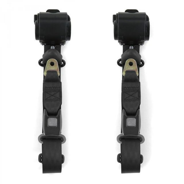 SafeTboy 668844 Camion à Chevy 1973-1987 Standard 3 Points Noir Rétractable Baquet Ceinture de Sécurité Kit - 2 Ceintures
