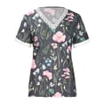 thumbnail image 4 of Puntoco Casual Mujer Cuello en V Verano Sexy Gradiente Estampado Regular Mujer Manga corta top Puntoco Puntoco-4067, 4 of 8